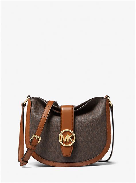 michael kors gabby small hobo|Gabby Small Signature Logo Hobo Crossbody Bag .